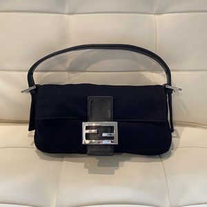 Black Neoprene Fendi Baguette
